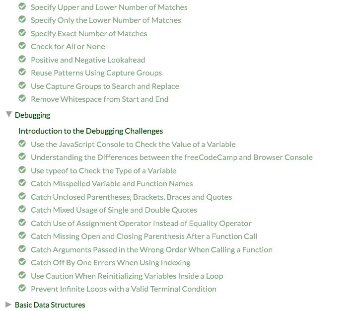 lucas1004jx's tweet image. #100DaysOfCode #Day3 Today I've finished the #RegExp and #Debugging part. Tomorrow I´ll start with #DataStructure in #freeCodeCamp. Keep #coding