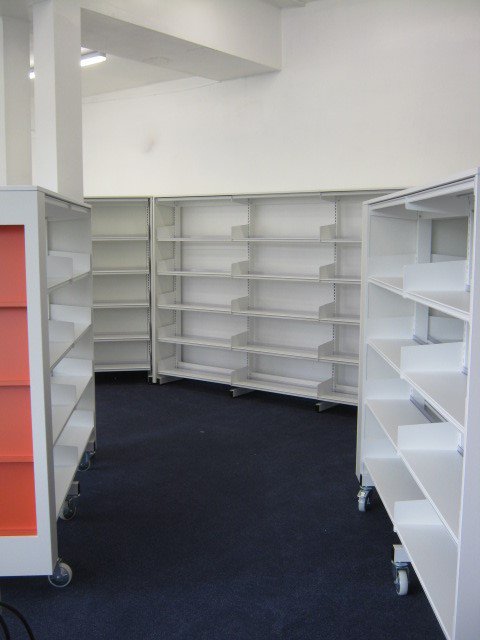 HVCLRC's tweet image. Wow - look at this @hvcollege ! Just a bit of refilling to do and we&apos;re away ...  
Aren&apos;t we going to be the talk of the town when the new term starts? 
  #libraryrefurb #demco #probablythebestlibraryintheworld