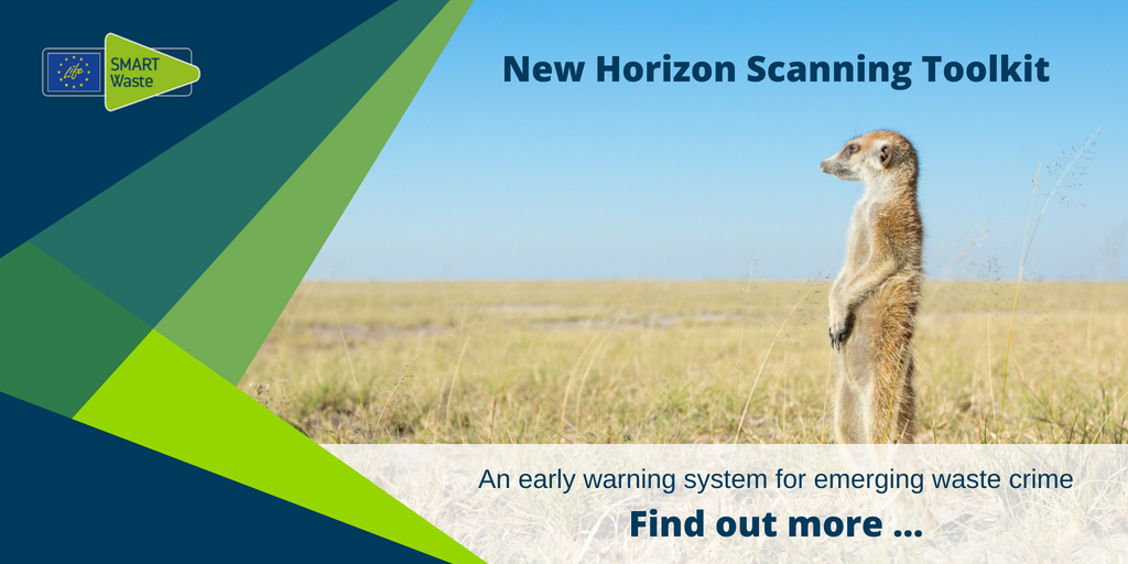 ScottishEPA's tweet image. The LIFE SMART Waste project has collaborated with @CranfieldUni to develop a new Horizon Scanning Toolkit to help European environmental regulators build an early warning system to detect emerging #wastecrime.
#LIFE_Programme #LIFEproject 
goo.gl/esupJZ