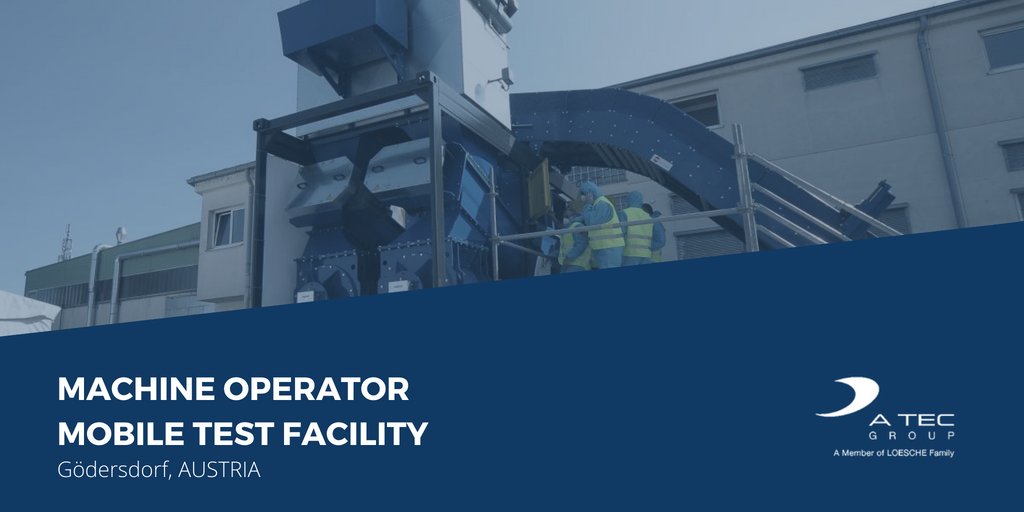 ATECGmbH's tweet photo. A TEC is one of the leading specialists in #pyroprocess optimisation in the #cement #industry. To strengthen our team in Gödersdorf, Austria, we are looking to fill the position of:
Machine Operator Mobile Test Facility
Apply at https://t.co/FPMC2Yey5u
#jobs https://t.co/c1v9KeL4qD