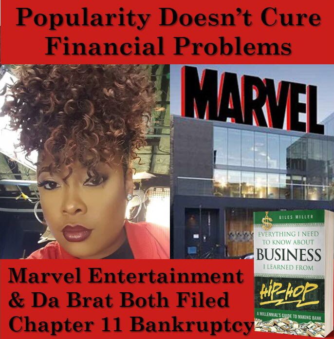 GilesMiller1's tweet photo. When debts outrun income, businesses turn to bankruptcy to stop the pain.
 
Both #DaBrat &amp; #Marvel should have recognized that the market was changing and their financial practices needed to change too
 
#hiphop #hiphoped #business #rapper #rap #Chicago #LosAngeles #NYC #NewYork https://t.co/elx9tnlbhI