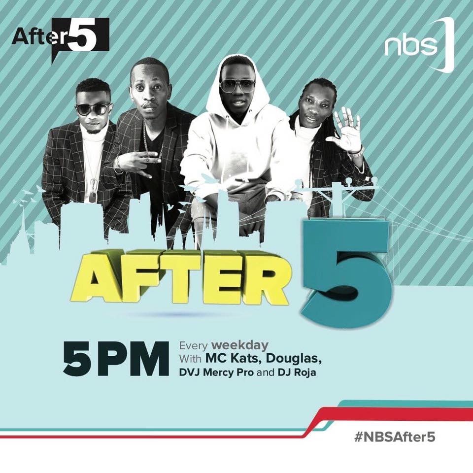 nbstv's tweet image. @nbstv
UP NEXT: #NBSAfter5 @mckatsug, @DouglasLwangaUg  @RojaDj + @dvjmercypro are ready to make your evening lit. Request for a song and watch it play. Watch it live and online at nbs.ug/live. #NBSUpdates #NBSAt10