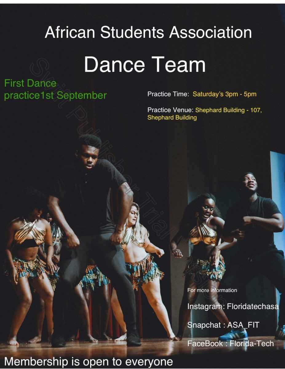 We’ve got our First Dance Team practice next Saturday! Everyone is welcome to join!! 💃🏾🕺🏾
