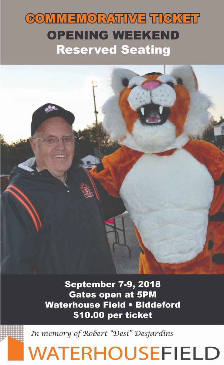 Waterhouse Commemorative Tickets &amp; Apparel Now on Sale!  Here is one of the 8 tickets available!  tinyurl.com/biddtigers  <a href="/PrincipalBiddHS/">Jeremie R. Sirois</a> <a href="/BiddHSAthletics/">Dennis Walton, CMAA</a> <a href="/BiddefordSchDpt/">Jeremy Ray, BSD</a>