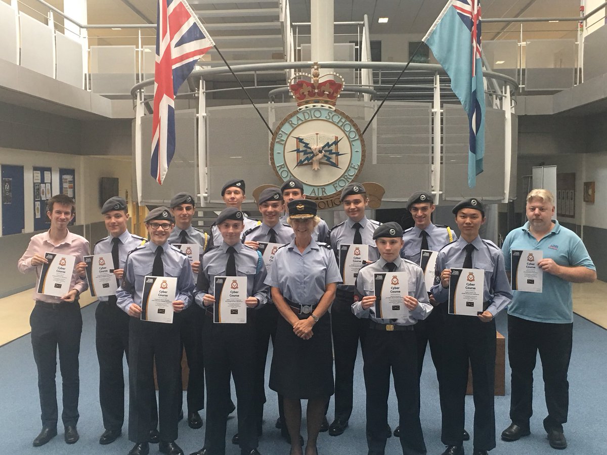 ComdtAC's tweet photo. Congratulations to our newest batch of Gold Cyber Cadets - well done on passing the course and huge thanks to. @RAF_Cosford,  @No1RadioSchool and my cyber volunteers who make the course possible. https://t.co/MKSGIxdub6