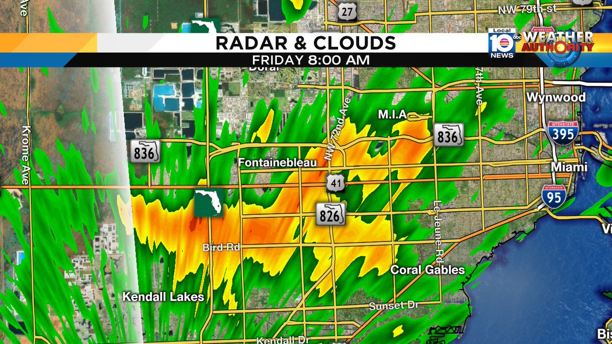 Heavy rain soaking parts of Miami-Dade. Drive safe! https://t.co/6JzOSsPjJq