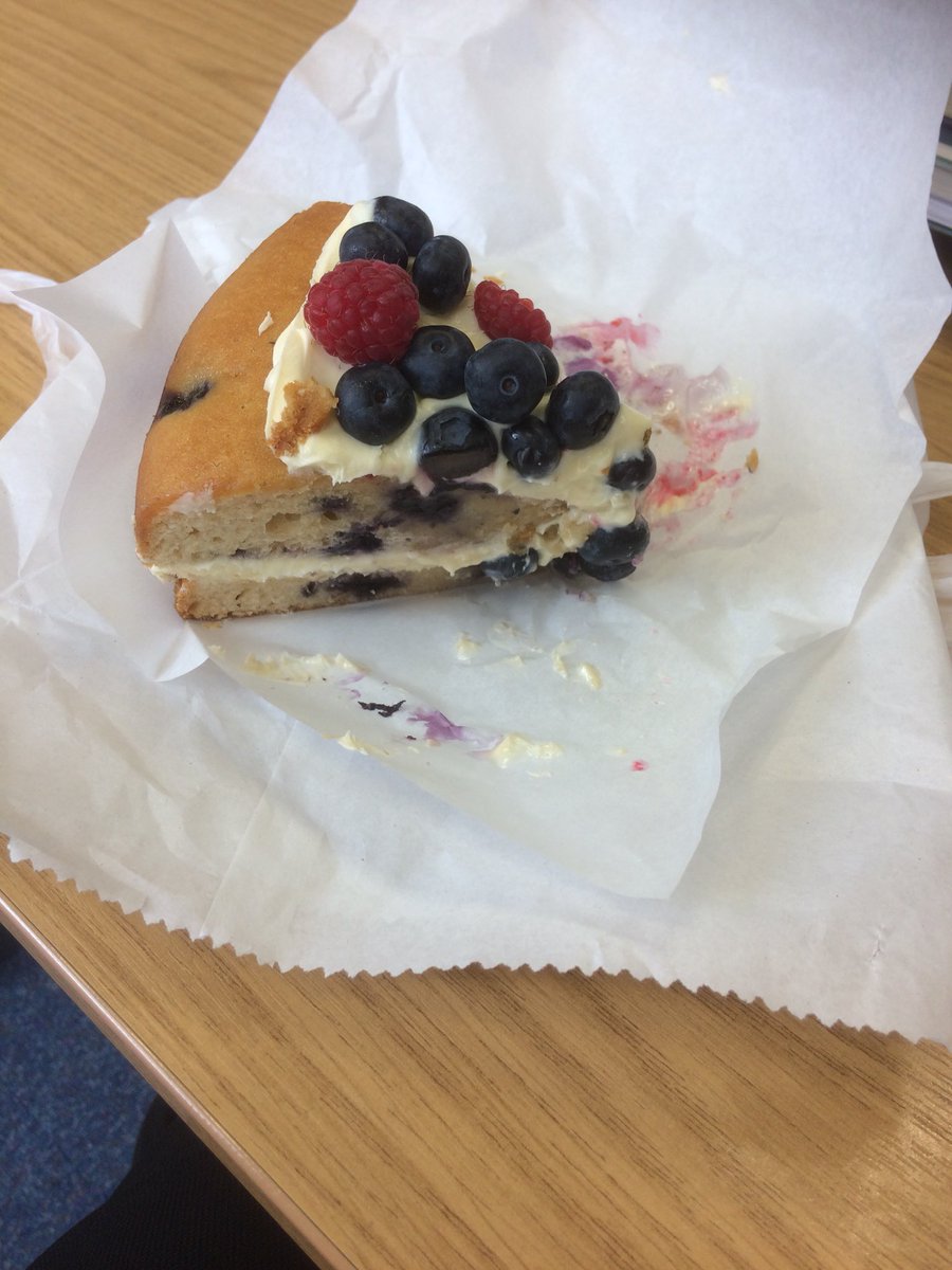 clairethomas1's tweet photo. A (very large) piece of cake appears to have landed on my desk. Not sure how that happened #itsfriday #bankholiday #readyforarest https://t.co/tF3uMcOnY6