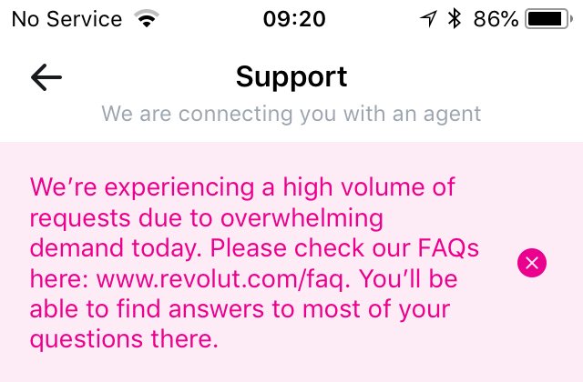 ikointl's tweet photo. @RevolutApp Am I the only not having a single answer for days from the customer support?! https://t.co/7uxJMsEqfA