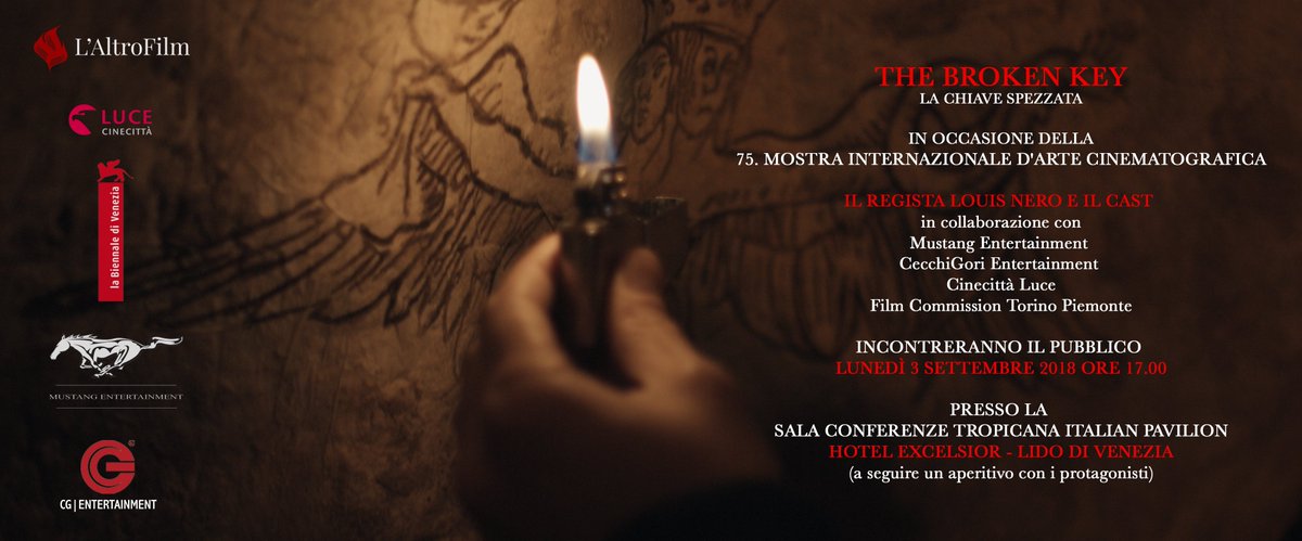 facebook.com/events/2195044…
PROMETHEUS FIRE
THE 75TH VENICE FILM FESTIVAL
Louis Nero AND THE CAST
with:
Mustang Ent.
CG Ent. 
Film Comm Torino Piemonte
WILL MEET THE PUBLIC
SEP. 3 AT 5 PM
AT TROPICANA ITALIAN PAVILION
Hotel Excelsior Venice  - LIDO DI VENEZIA
(followed by a drink)