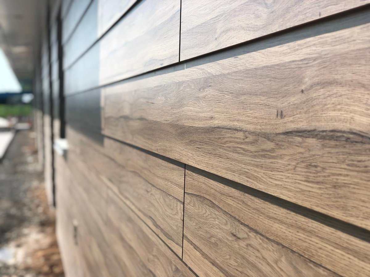 CJS Architects is really showing off their creativity on their recent project with the use of @Fundermax_US Scaleo lap siding, slate tiles, composite metal panels, and glass.  Lockport YMCA.