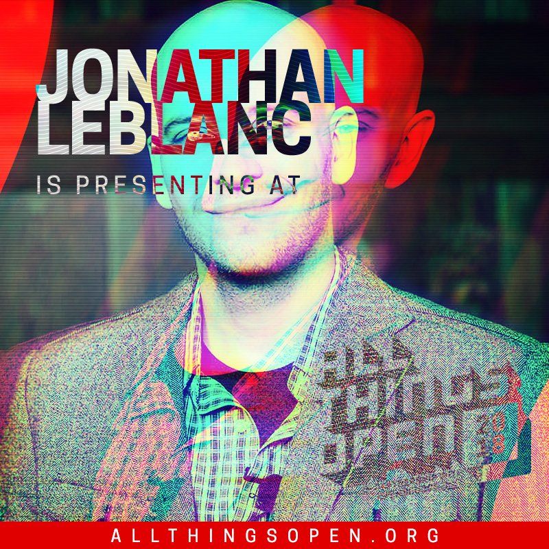 We're thrilled to have <a href="/jcleblanc/">Jonathan LeBlanc</a>, Director of Developer Advocacy for <a href="/BoxPlatform/">Box Developers</a>, presenting at #AllThingsOpen! allthingsopen.org/speakers/jonat…