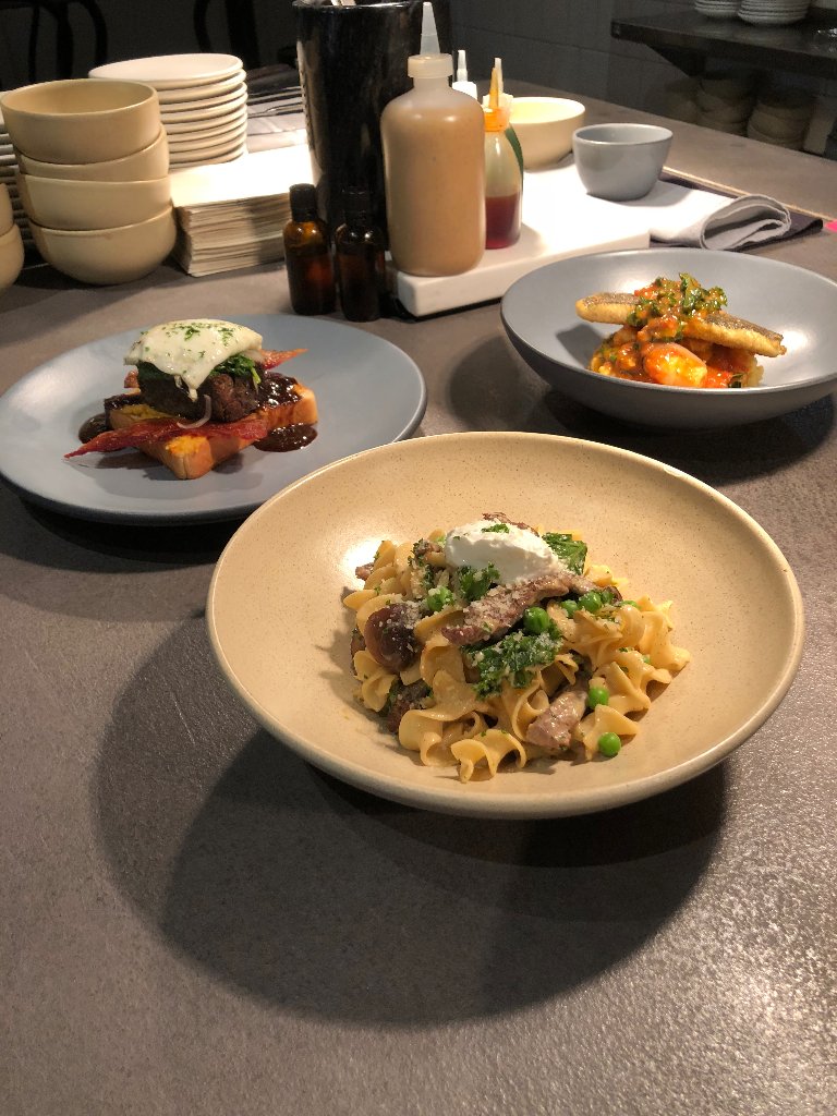 Look at that Friday Power Lunch spread! Join us from 11 a.m. - 2 p.m. and start the weekend with a bang!💥 #Trout #BeefStroganoff #DirtySouthSandwich #SouthernNational😋📷: Reggie Washington