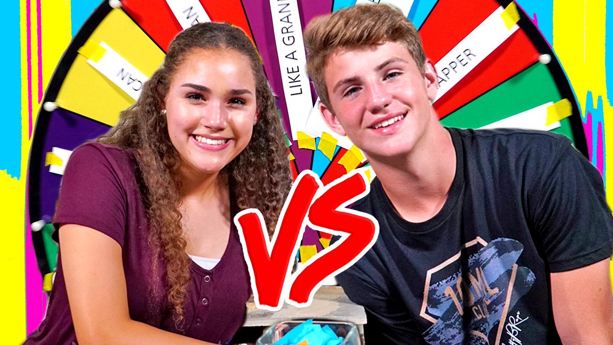 MattyBRaps's tweet photo. What's up, BFamily? Just uploaded a brand new "Wheel of Musical Impressions" ft Gracie @HaschakSisters! Comment who you think had the best impressions! Was it #TeamGracie or #TeamMattyB? Watch HERE: https://t.co/EqQ7Ja6XiG https://t.co/04zYn9zWFM