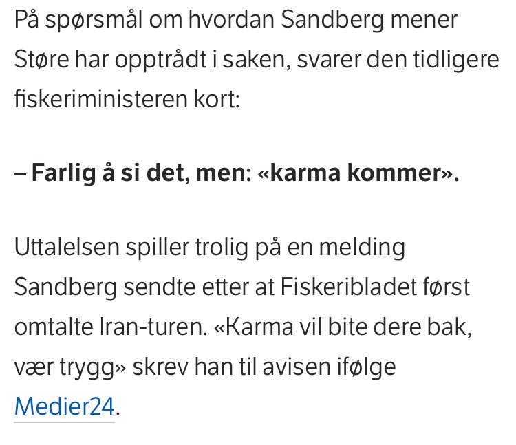 Det mange ikke vet er at Per Sandberg virkelig tror på karma, dvs ikke som et lemfeldig uttrykk, men etter å ha finlest eldgamle religiøse verker på sanskrit