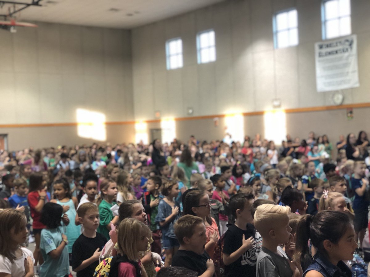 MWoodward2nd's tweet photo. First school wide assembly this morning! 2018/19 school year is off to a great start! #lisd #winkleyelementary https://t.co/KqM2wm0u2F