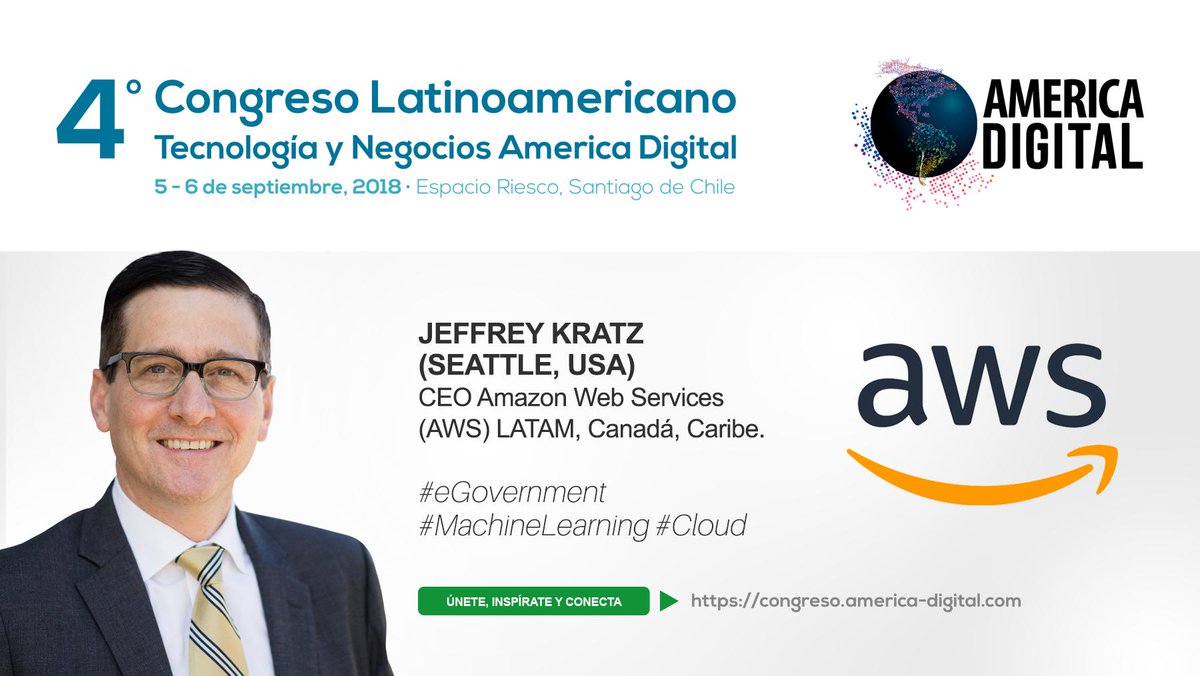americadigital2's tweet photo. El pionero en #Cloud @JBKRATZ CEO @AWSLatam visita Chile para explicar en el 4° https://t.co/IGD2HObea5 las claves del efecto #startups en gobiernos y su impacto en los proceso de modernización de los países, compartiendo casos de éxito y las mejores prácticas en #CloudComputing https://t.co/Fc6iBLuYeW