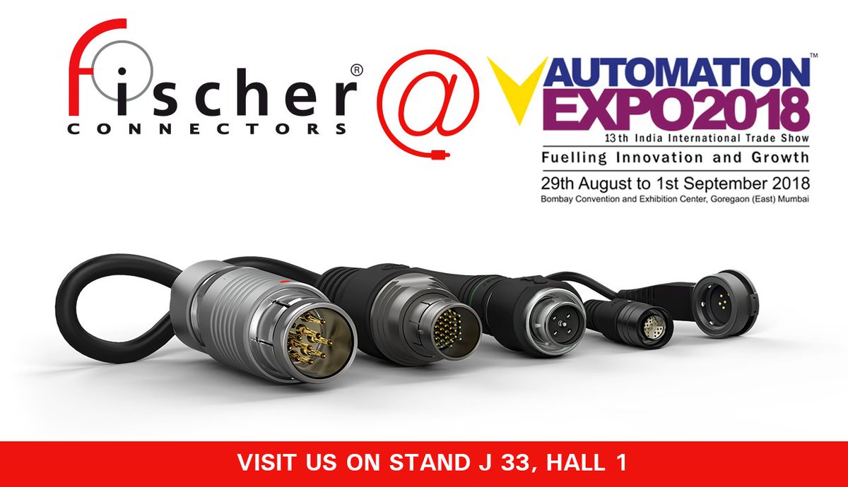FischerConnect's tweet photo. Meet our Indian team on stand J 33, Hall 1 @ Automation Expo 2018 Mumbai for rugged, miniature, IP68 sealed & hermetic connectivity solutions #FischerFreedom #FischerMiniMax #FischerUltiMate with high shock & vibration resistance > book an appointment at https://t.co/JkgFQwKO1d https://t.co/359bdKID3V