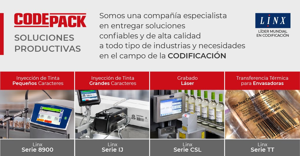 codepackchile's tweet image. Visite nuestro Sitio Web codepack.cl  y conozca la amplia gama de soluciones de codificación que ofrecemos para usted!