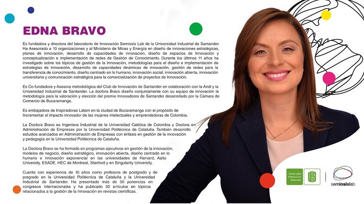 uisedesocorro's tweet image. #ComunidadUIS #INNOTECuenta 
El próximo martes, 28 de agosto, la investigadora y directora del Semiosis Lab UIS, Edna Bravo, estará en la #UISSocorro con la charla: "Investigación e Innovación Exponencial".
¡Los esperamos!