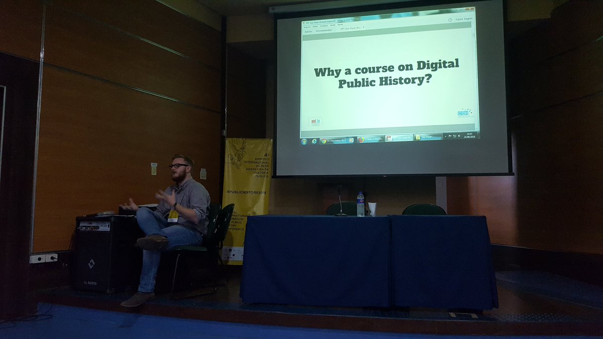 romain_duplan's tweet photo. Great moment of the last day of #ifph2018 : @LegayRichard explain why a course on Digital Public History ! @C2DH_LU @alucchesi @faspiri https://t.co/VjjqokQVTH