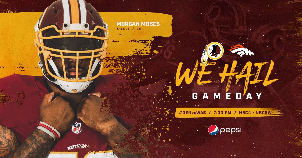 Commanders's tweet image. Get up it’s GAMEDAY! #HTTR #DENvsWAS