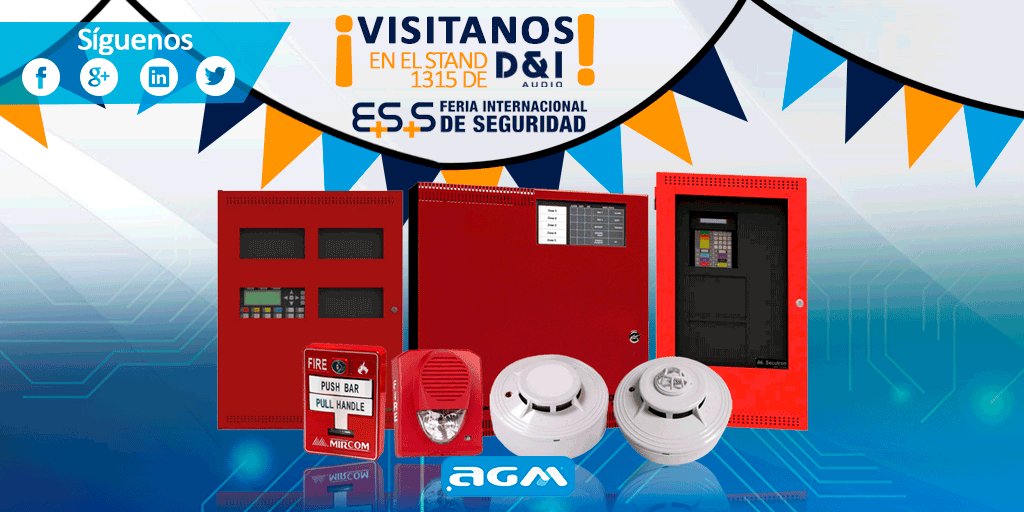 AGMBusinessSas's tweet photo. #SeguimosDeFeria Recuerda preguntar a nuestros Asesores Comerciales sobre los precios especiales en la línea de #DetecciònDeIncendios de la marca #Secutron ¡Encuéntranos en el Stand 1315 de @DI_Audio en la Feria Internacional de Seguridad @Securityfair! #SomosAGMBusiness https://t.co/88DoFWCBNE