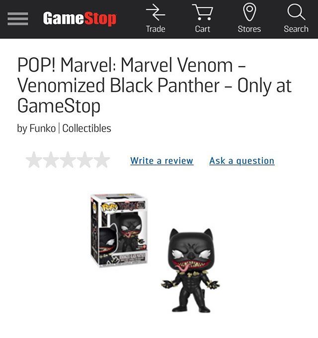 venomized black panther gamestop