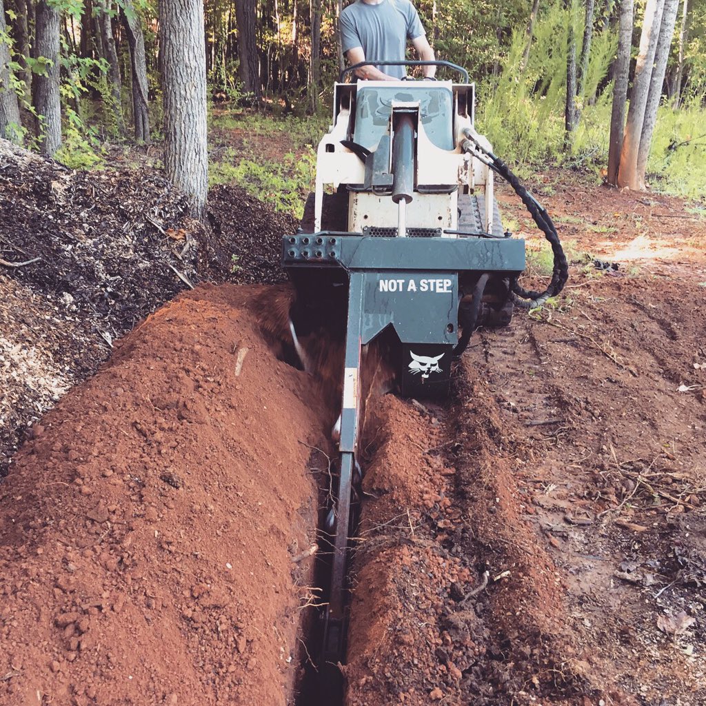 ForestToFarm's tweet image. Trenching away!