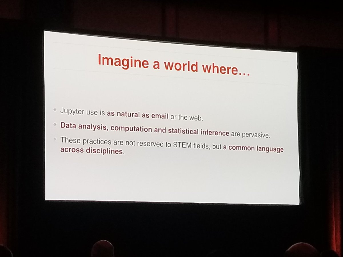 #JupyterCon @fperez_org talks about a world where #jupyternotebooks are as natural to use as email #DataScience