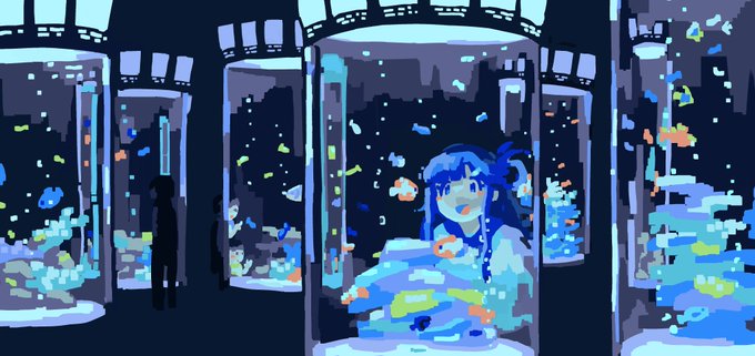 「水族館 泡」のTwitter画像/イラスト(新着)