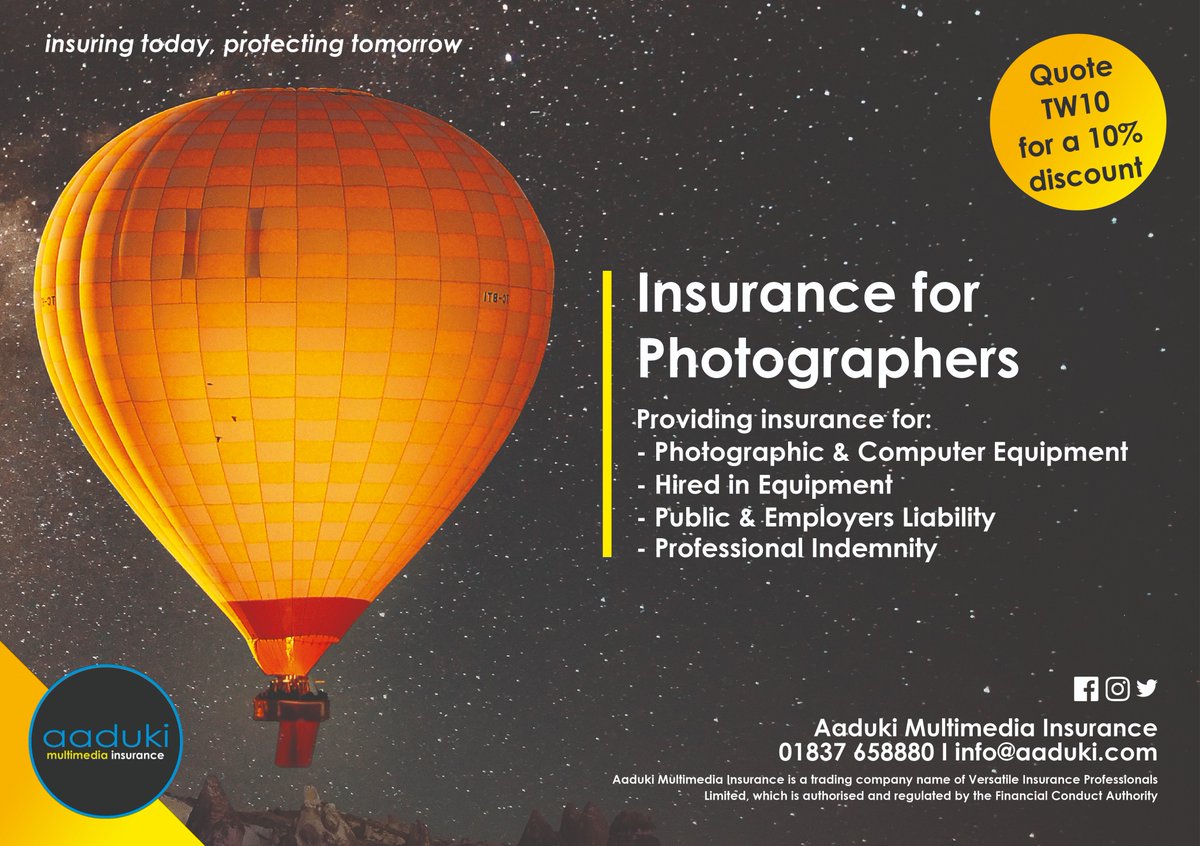 aaduki's tweet image. Time to dust off the camera &amp;amp; get out and about this Bank Holiday weekend! Make sure you've arranged your insurance so if you damage your camera or it is stolen your're covered. If you haven't, well, @aaduki will give you 10% if you quote 'TW10' when you call us before 5pm today!
