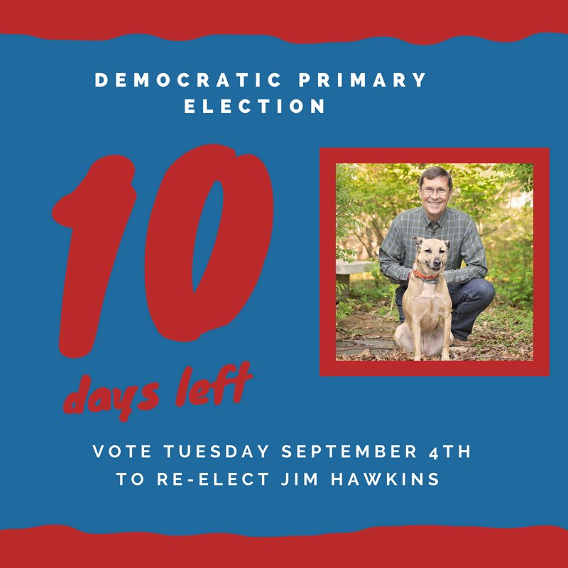 Are you ready? Just 10 days until the Democratic Primary Election- vote on Tuesday Sept. 4th! 
#hawk4rep #keepingpromises #loveattleboro #staterep #mapoli