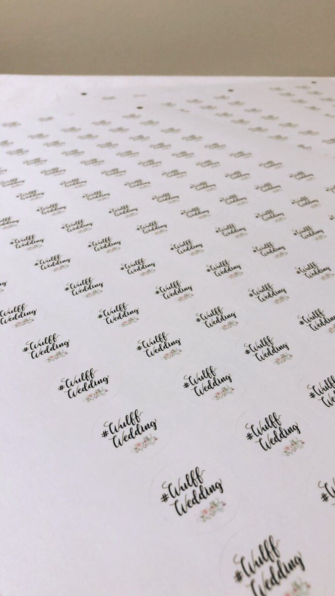 katekbp's tweet photo. #stickers on stickers for #wulffwedding coming up fast! ✨#weddingseason #design #graphicdesign https://t.co/G2UsptYPNl