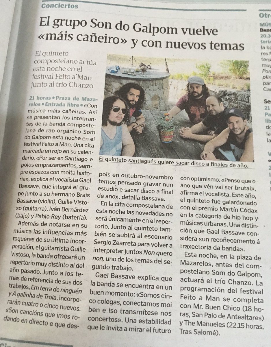 Hoxe a partir das 21 horas en Mazarelos!!! Compostela moita telaaa!!! Feito a man!!!