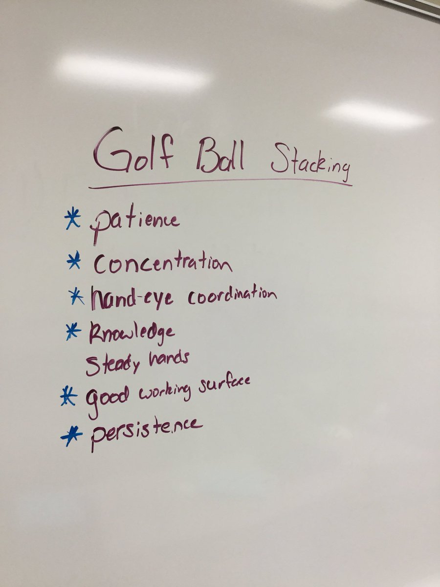 mrs_hoven's tweet photo. Skills needed to complete golf ball challenge and succeed in math. #GrinnellMS https://t.co/PMxNDLLVia