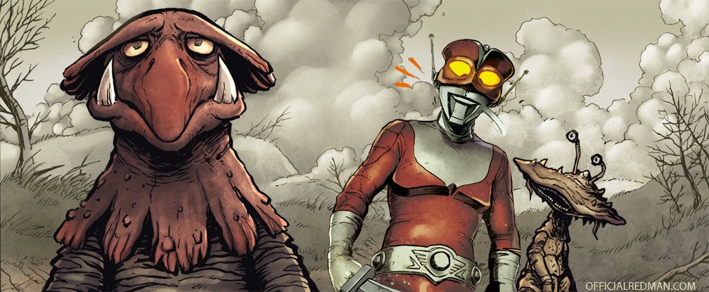 PetesRoboCon's tweet photo. One #Redman. Two #kaiju. What's a hunter to do?
#ReddoFight #KaijuHunter #DistractedKaijuHunter #Meme https://t.co/8PfkmIWhAW