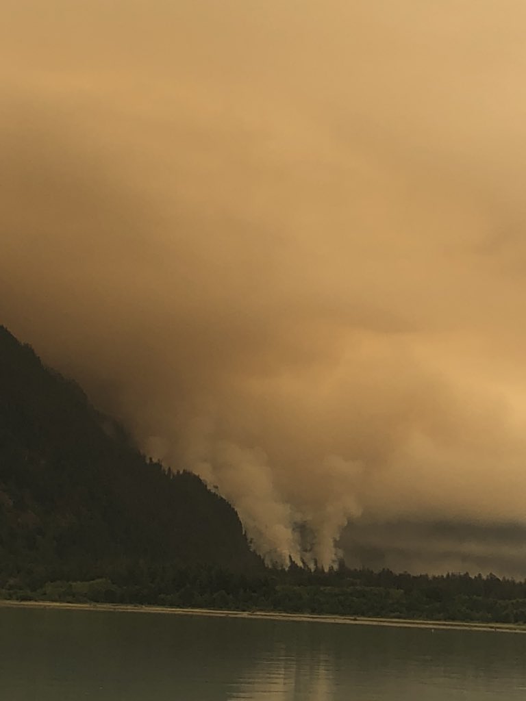 #bcwildfire #buteinlet still burning