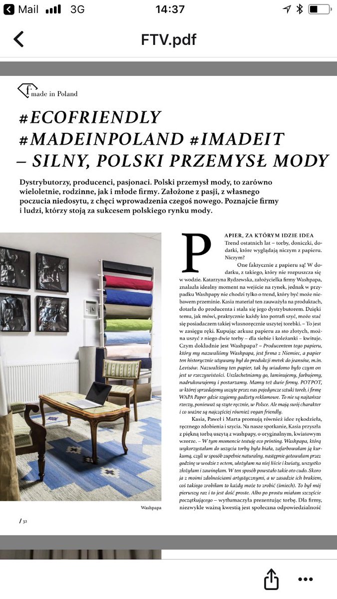 Washpapa_PL's tweet photo. Poczytacie w artykule o nas w #fashiontv. Jest o #washpapie, #corko #slowfashion i polskim rynku rękodzieła ;) https://t.co/aY50A1XSfs