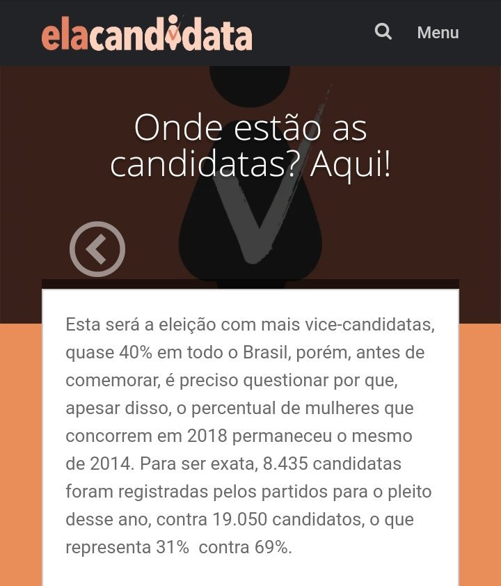 ALÔ GALERA! No site 'Ela Candidata' você encontra todas as mulheres candidatas no seu Estado. Mas importante, não vale eleger mulher só por ser mulher, pesquise e veja quem tem pautas feministas e/ou que você considera importantes. #Eleições2018
elacandidata.com/2018/08/23/ond…