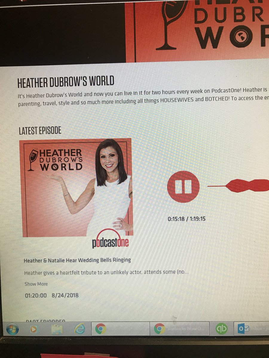 JenniferVido's tweet photo. Friday is here! Spending the morning listening to @HeatherDubrow and @nataliepuche! @PodcastOne #HeatherDuBrowsWorld https://t.co/Q6JRBQgNq4
