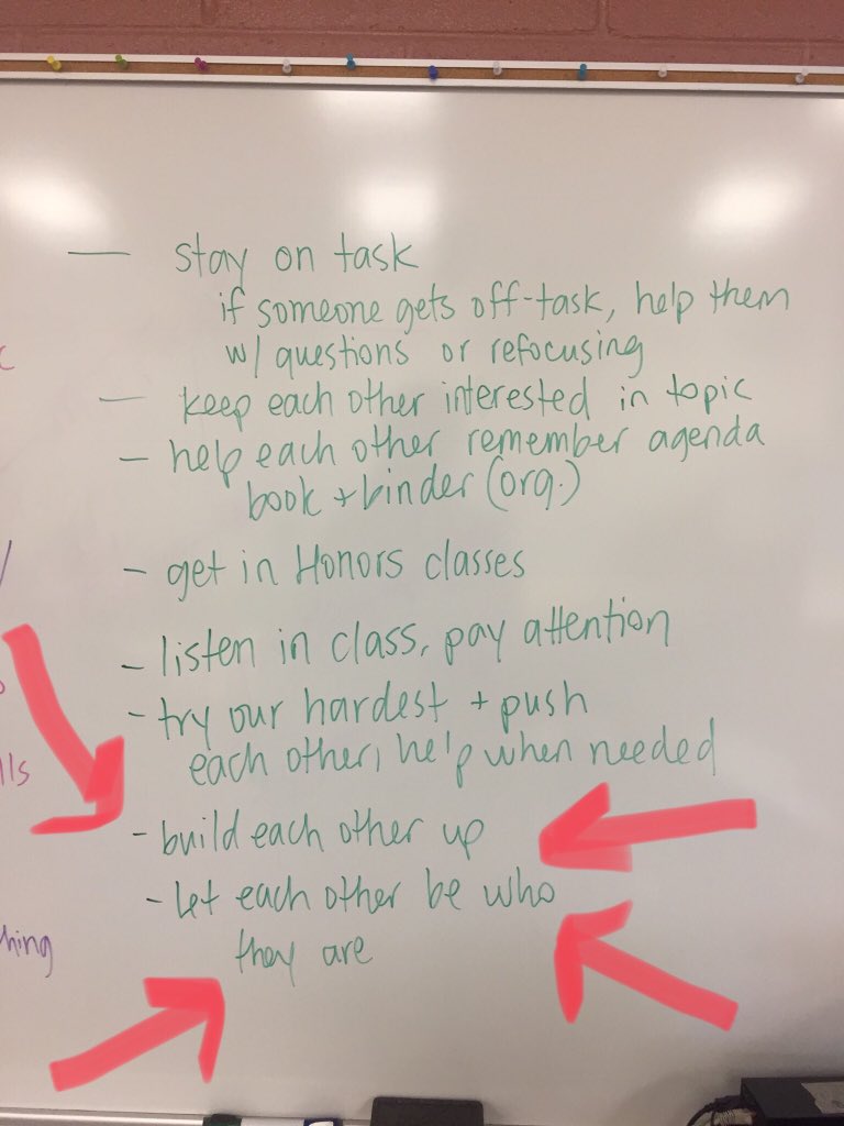 kmmpmavid's tweet photo. DO YOU UNDERSTAND HOW HAPPY THIS MAKES ME??! #kmmsavid #6thgrade brainstormed what should be in their class contract based on their long term goals. What can we do for each other NOW to prepare for THEN? #striving2bepremier #focusbelieveexcelachieve https://t.co/TEDldRdovc