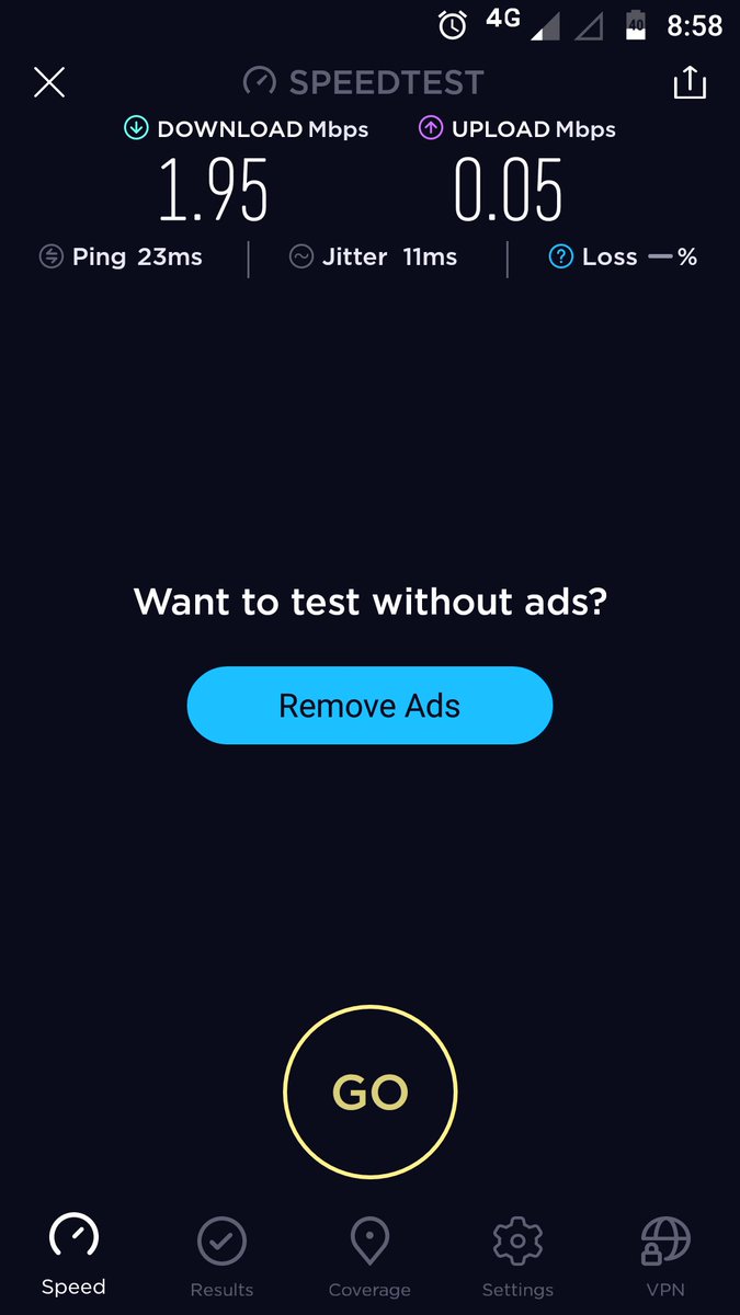 gautamsingh93's tweet image. @TRAI plz see the screenshot what's the speed of so called fastest network of india @airtelindia I urge airtel not give any ad for the fastest and best network in the india..and for your info this speed is of 4G network...#slow_airtel #worst_network #Shame