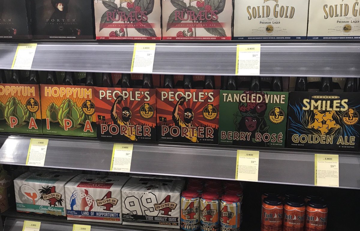 TheDza's tweet photo. Good news #Knoxville #TN, Total Wine now has our two newest beers on the shelf! Go! Go! Go! #TangledVine #tartfruitbeer #1000smiles #goldenale #knox @FoothillsBeer https://t.co/h4e4eWtNCF