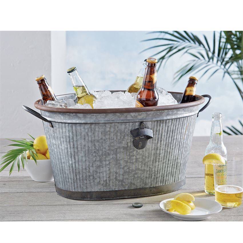 SthrnRoots_SML's tweet photo. TGIF...the party is on! Make sure drinks stay cold with this tin beverage tub! This galvanized cooler features a fluted exterior, side handles, an attached bottle opener on the front, and aged bronze finished accents. Cheers!

Buy Now: https://t.co/CGpviaX2Bc https://t.co/Qlf4gv7jNy