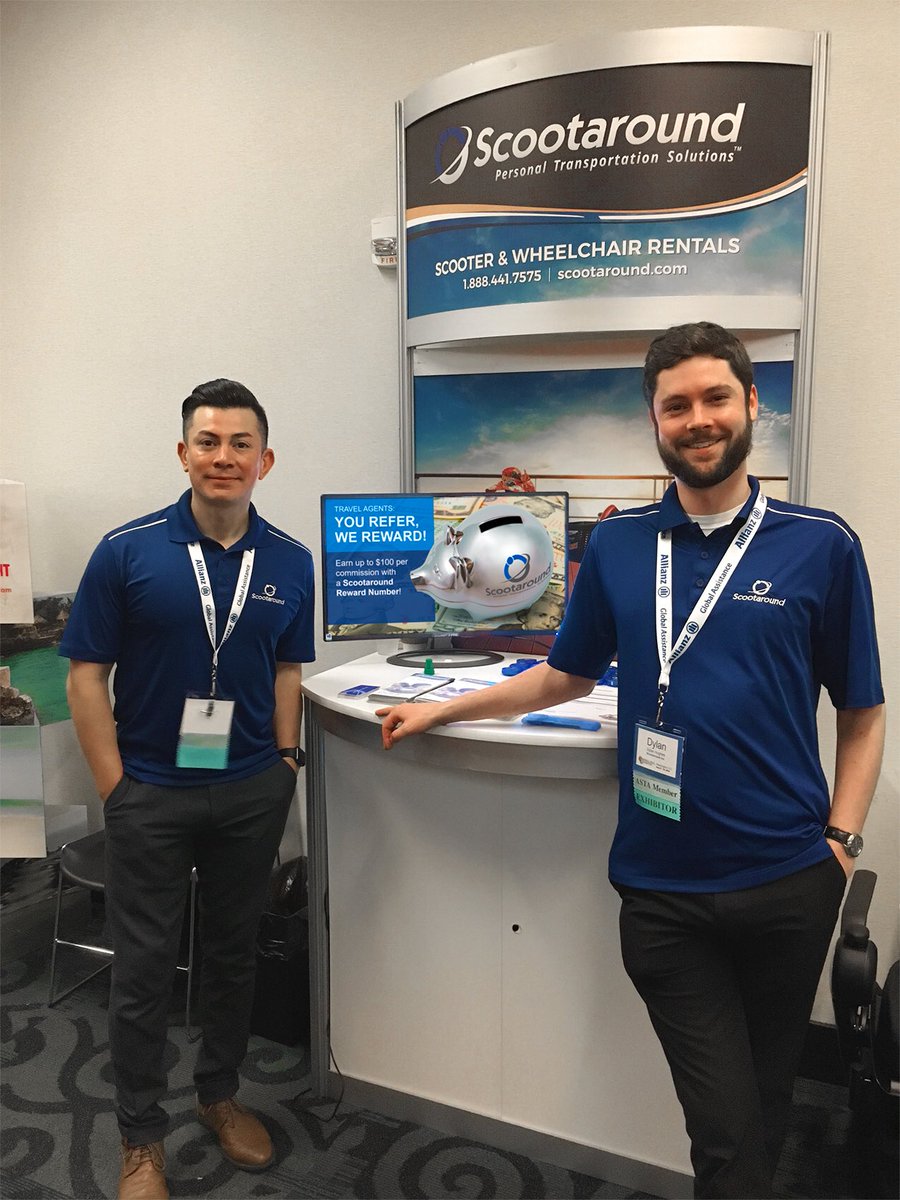 Scootaround's tweet photo. The last two days at #ASTAGlobalConvention were amazing! Thank you to all the advisors who stopped by our booth. A few lucky travel agents even got to take a spin on the #WHILL #ModelCi! @ASTAAGENTS @_WHILL #ASTAAGC https://t.co/i4mIZN7mVl