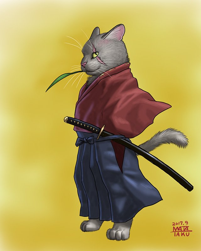 瞬く 絵のお仕事募集中 17年に猫侍グッズとして描いた猫侍イラストでございます みなさま猫侍をよろしくお願いいたしますでゴザルニャン T Co Yhcetbedcf T Co Qgnjbc7swc Twitter