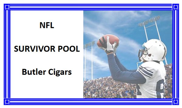 ButlerCigars's tweet photo. Butler Cigars & Smoking Lounge - NFL Survivor Pool - Entry Fee: A $10 cigar. Go to site: https://t.co/Jnk7tbUdSd , Join Group number; 98299, Password: see cashier for password. #ButlerCigars https://t.co/3jfAUw7E3f