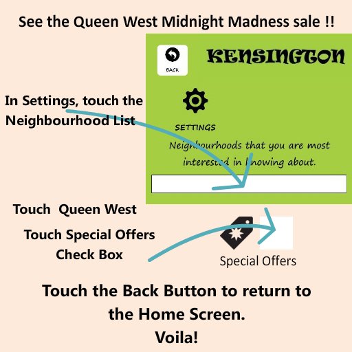 See #QueenMadness in the #KensingtonMarket #MobileApp!   Download it @  AnimatedMedia.ca for FREE. Use Daily have #Local fun  <a href="/QueenWestGirl/">Michelle Rivard</a>   <a href="/queenstreetwest/">Queen Street West</a>
