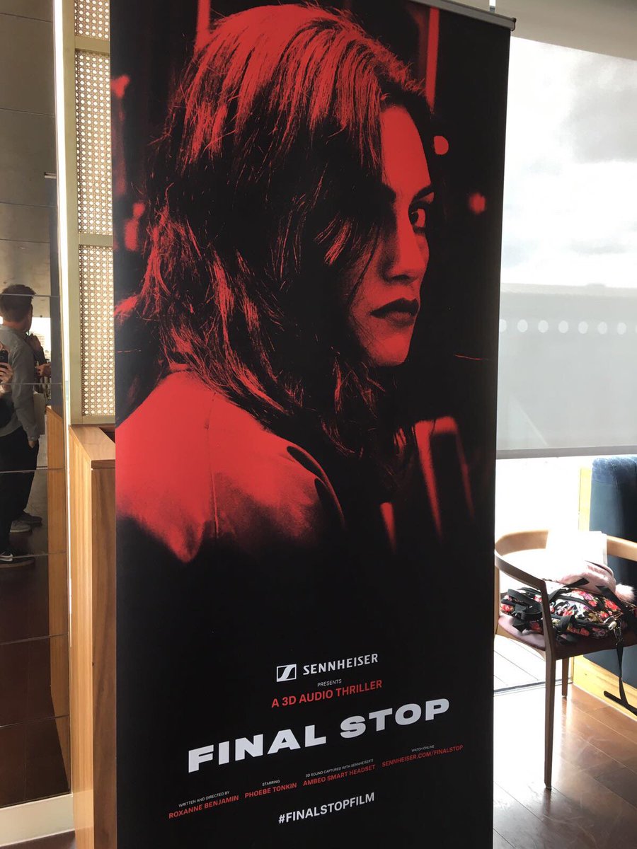 HeyUGuys's tweet photo. Wowsa - #FinalStopFilm is really something else, keep an eye out for 3D sound, it might just change things... write-up of what we just saw coming very soon! @seinnheiser_UK #AMBEOSmartHeadset https://t.co/2E1k9jjbNh