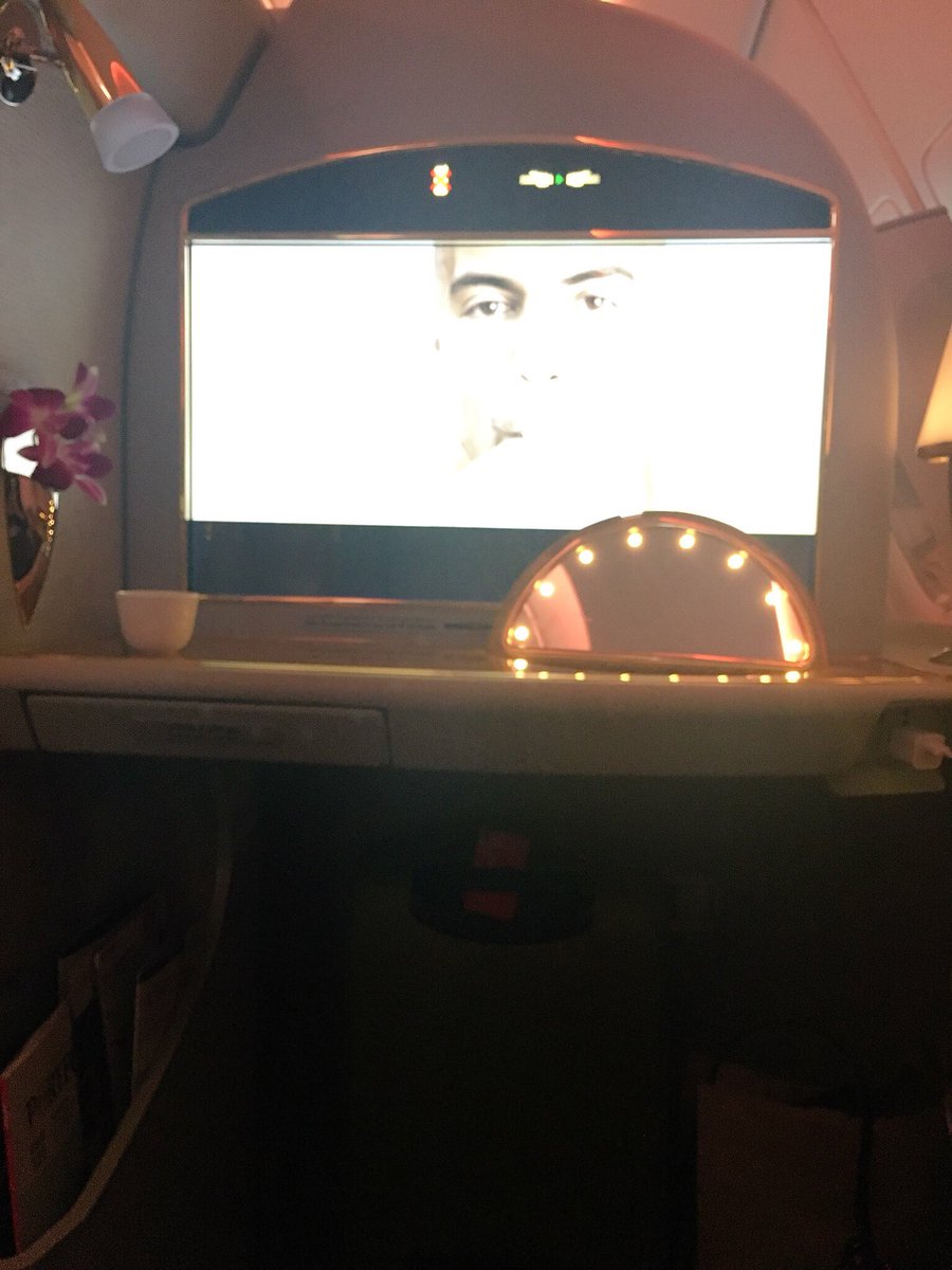 DrBushraIqbal's tweet photo. Indeed no airline can beat the excellent service of @emirates 🛫the warmth & hospitality of its cabin crew. Sharing my first experience of #A380 First Class journey from @LosAngelesCity to my home town #Karachi in 2016 & I just loved it ❤️ #MyTravelog #US #10yearsofEmiratesA380 https://t.co/ubF3213rSp